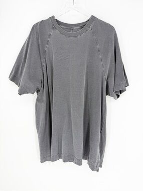 Free People Movement Icon Oversized Short Sleeve T-Shirt M Grey
